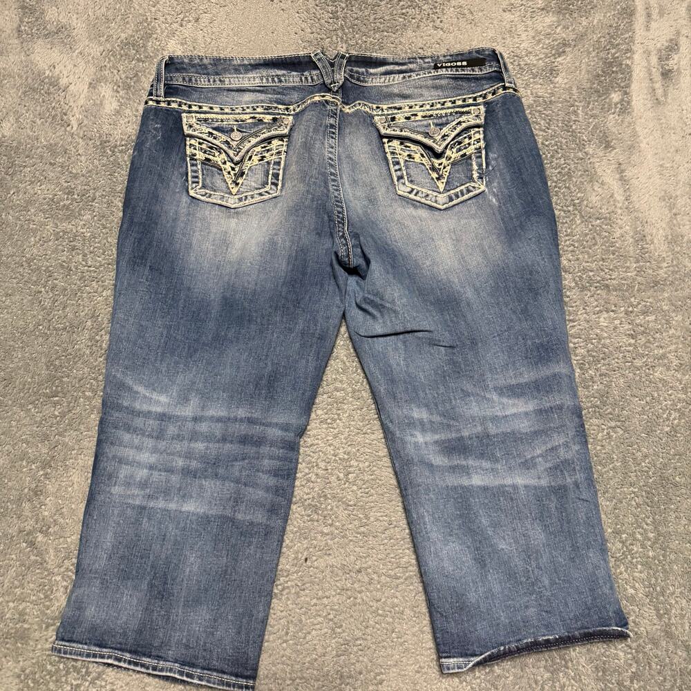 Vigoss Jeans Womens 22 (44x22.5) New York Capri Contrast Stitch Flap Pocket
